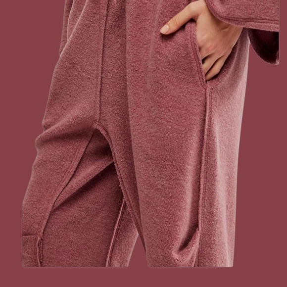 Free People Mauve Fleece Joggers - Picture 4 of 6